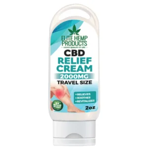 CBD Pain Relief Cream 2000mg – Fast-acting travel-size cream for muscle and joint pain relief.