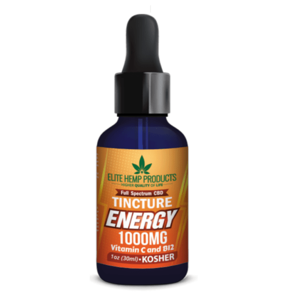 Energizing CBD tincture with full-spectrum hemp oil, MCT oil, and vitamins for focus and stamina.