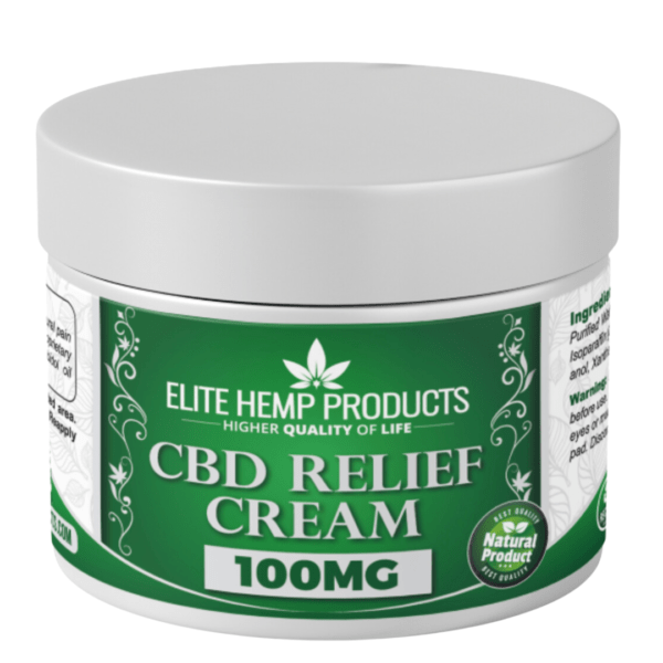 CBD Pain Relief Cream 100mg – Fast-acting cooling menthol & CBD for muscle and joint pain relief.