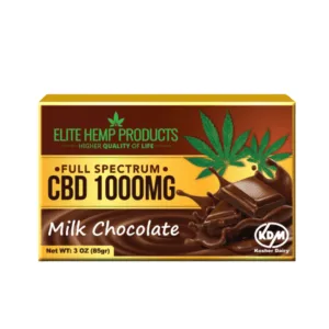 Delicious 1000mg CBD-infused milk chocolate for relaxation, stress relief, and better sleep.