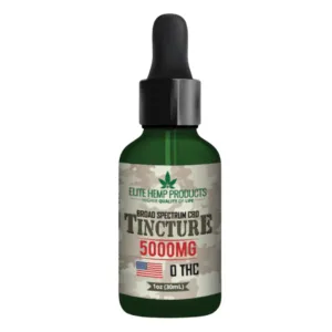 Broad Spectrum CBD Tincture 5000mg – THC-Free for Stress Relief, Focus & Wellness